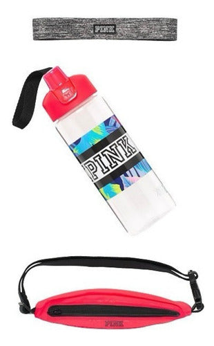 Victoria's Secret Pink Water Bottle + Headband + Waist Bag 0