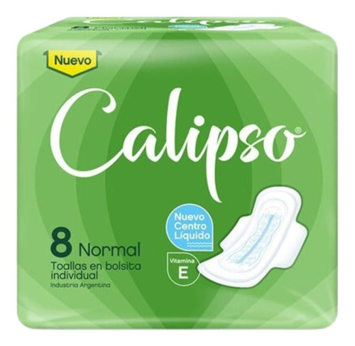 Calipso Normal Extracto De Seda Toalla Femenina 8uni X3paq 1