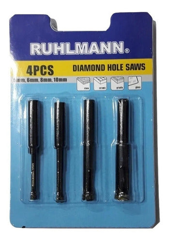 Diamond Cup Drill Bit Set for Porcelain and Ceramic - Ruhlmann 0