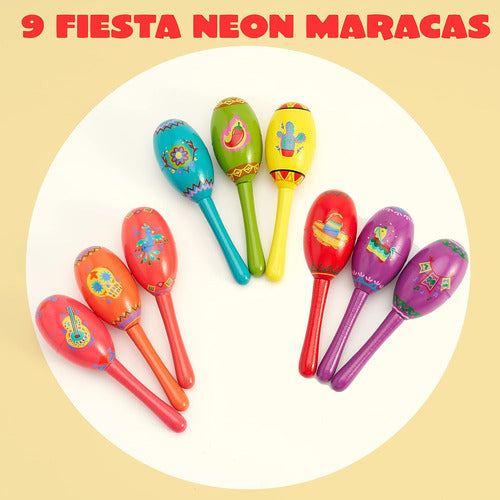 Maracas De Madera Para Fiestas, 9 Diseños Y Tamaños 1