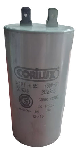 Corilux Capacitor Monof. 18mf. 450 Vac Marcha Continua 2