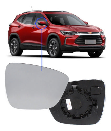 Lente Prata Com Base Retrovisor Direito Tracker 2020 A 2023 1