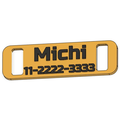 Personalized ID Tag for Cats with 3D Printed Design - Customizable Colors 0