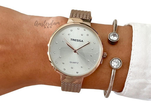 Tressa Ladies Watch Woven Mesh Model Salma Official Warranty 0