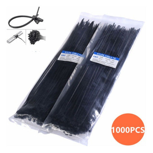 1000 X 3.6x300mm 12'' Self-locking Cable Zip Lazos Heavy Duty 1