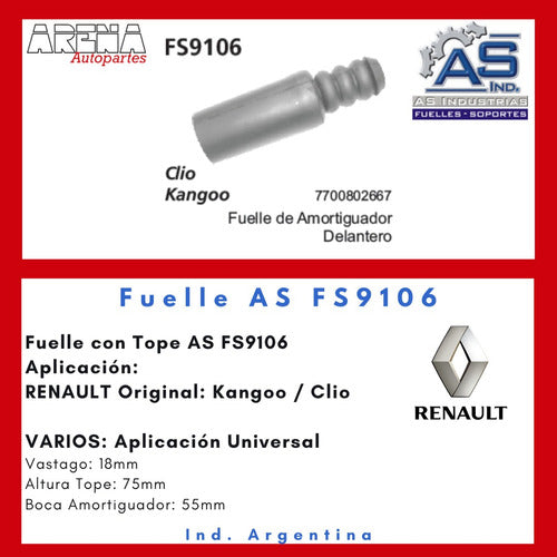 Renault Fuelle + Tope Amortiguador Delantero - FS9106 1