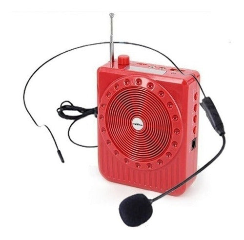 Headband Microphone with Waist Speaker Rechargeable Battery 4