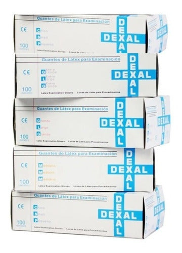 Dexal Premium Latex Gloves - 5 Boxes of 100 (Total 500 Gloves) 0