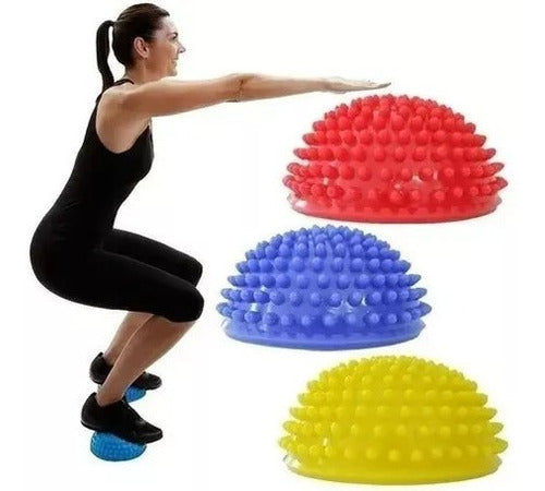 D.E.M.A. Bozu Mini Con Pinches 16cm Bosu Pilates Balance Gym Dema 3