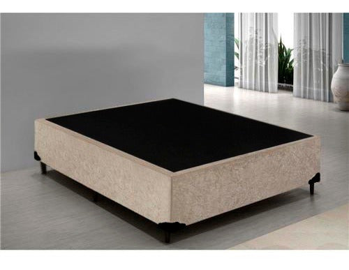 Base Cama Box Viúva Suede Bege - 128x188x39 1