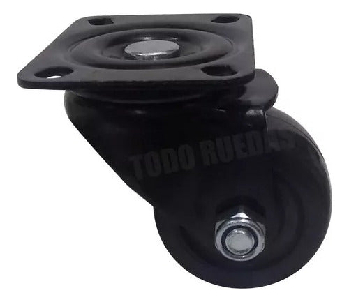 TR 4 Ruedas Mini Para 600kg 2 Giratorias Y 2 Fijas Baja Altura 1