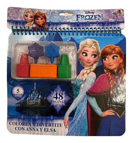 Libro Frozen Spiderman Avengers Mickey  C/crayon  De Dedo 0