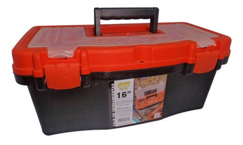 Aligas Double Lock Tool Box with Tray - 16 inches 0