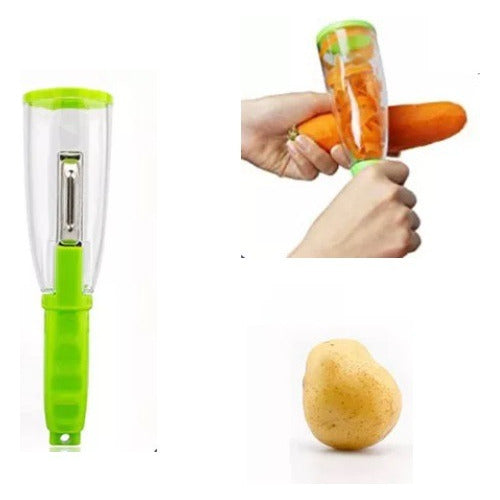 Generic Fruit, Vegetable and Veggie Peeler with Waste Container 0