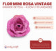 Set of 10 Large Vintage Fabric Flowers Mini Roses - 4.5cm 2