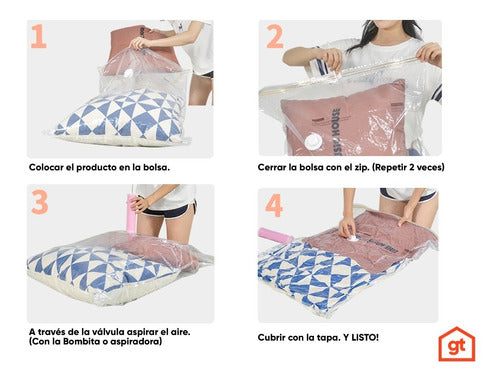 Pack X 3 Bolsas 80x110 Para Guardar Ropa Bolsa Al Vacío 1