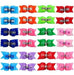 Yoy 24pcs 12 Pairs Adorable Grosgrain Bows for Pets with Elastic Bands 1