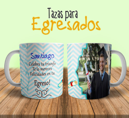 Plantillas Tazas Egresados Egresaditos Diseños Sublimar  #9 7