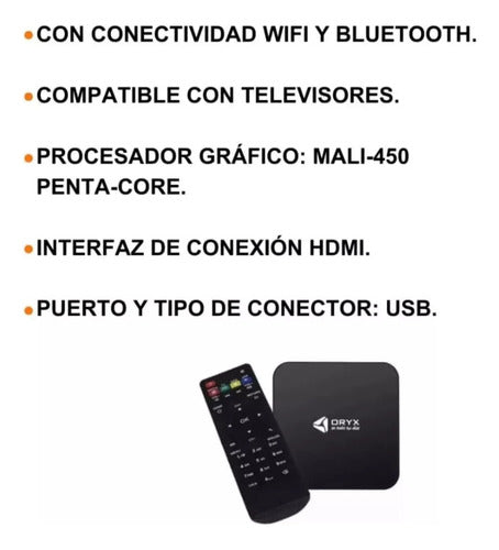Oryx Smart TV Box Converter TB009KA 4K UHD 8/128GB 2