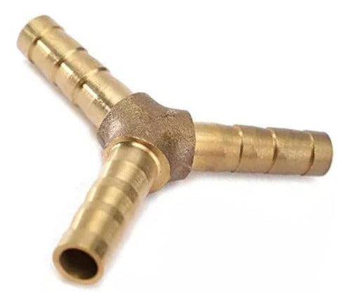 Conexão Bronze Y 8mm Latão Jardinagem Mangueira Conector 1