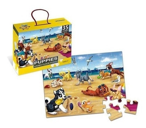 Eco Sun Jumbo Floor Puzzle Dogs Pets 35 Pieces 44x60 1