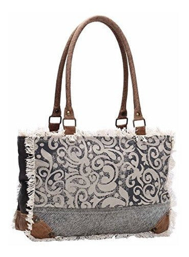 Myra Bag S1151 Bolsa De Lona Con Diseño De Hojas 0