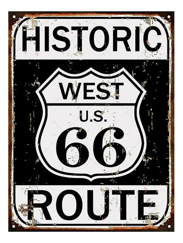 Vintage Retro Route 66 Metal Sign M318 2