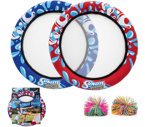 IAMZHL Sunlite Sports Bongo Discs Paddle Set for Beach and Garden, 2 Disc Set 0