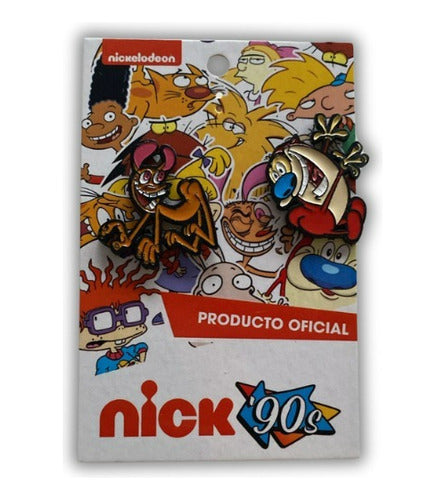 Pack of 3 Pins - Ren and Stimpy - Nickelodeon 0