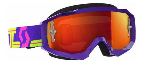 Scott Antiparra Hustle MX Purple/Yellow with Orange Visor 0