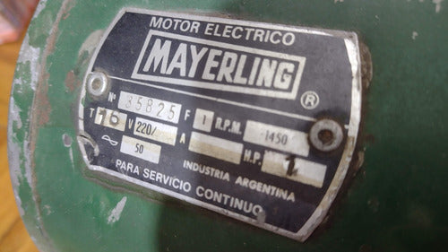 Motor Mayerling De 1 Hp 220v Servicio S2 Continuo 1