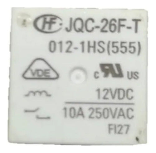 Rele Relay Jqc-26f-t-012-1hs Jqc-26f-t 012-1hs 10a 250v 4pin 0