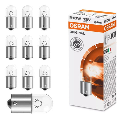 Osram Kit 10 Halogen Lamps R10w 12V 1 Pole Pair 10W 5008 0