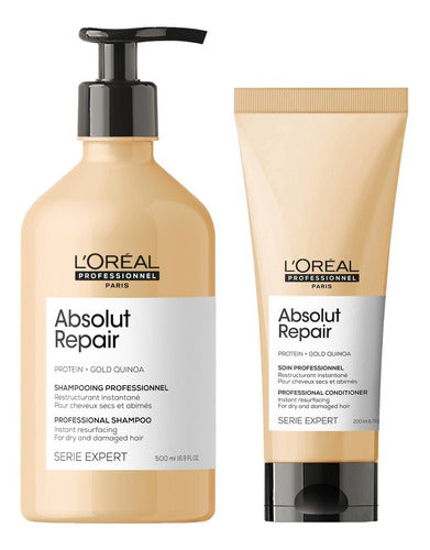 Kit Absolut Repair Loreal Shampoo 500ml + Acondicionador 0