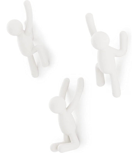 Umbra Buddy Wall Hook Set, 3 Units, 2.2 Kg, White 0