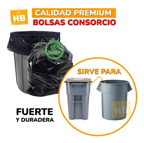 Stendy Very Resistant Black Trash Bags 80x110 X100u 3