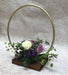 LG Circular Mixed Iron - Wood Centerpiece (Without Flowers) 1