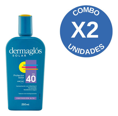 Combo X 2 Dermaglos Protector Solar Fps 40 Emulsión X 250 Ml 0