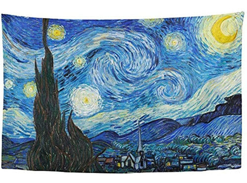 Yongcoler Starry Night Tapestry with Sky and Moon, Wall Hanging Tapestry 0