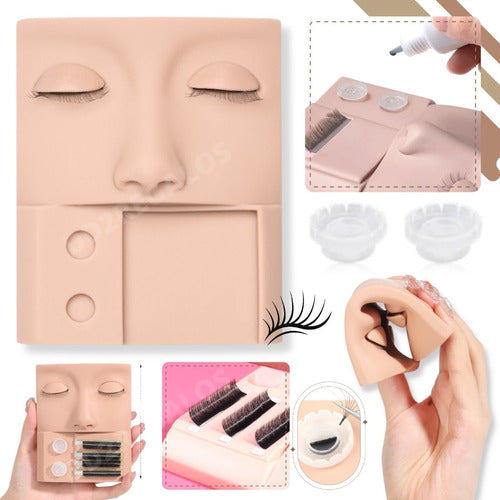 Fashion Piel Sintética 3D Para Práctica Maquillaje Extension Pestaña 0