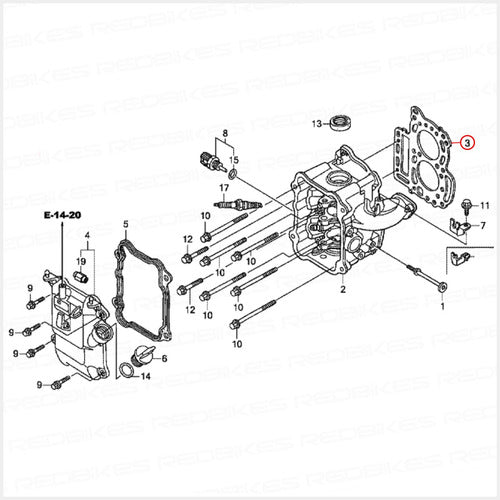 Junta Tapa Cilindro Fuera De Borda Bf 15 Bf 20 Original Pf 1