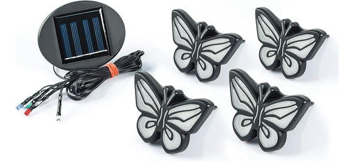 IdeaWorks Butterfly Lights - Sets of 4 Solar Powered - Automatically Lights Up 1