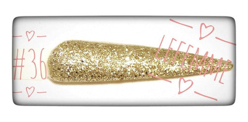 Semipermanent Nail Polish N°36 Gold Glitter UV/LED Tejar Lfemme 2