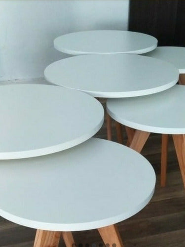 Set of 3 Nordic Round Tables 5
