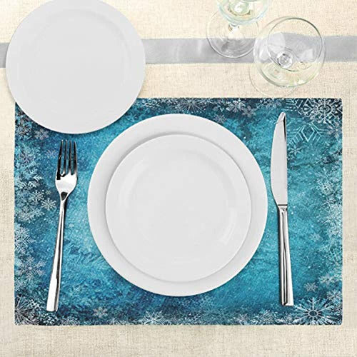 Lunarable Winter Place Mats Conjunto De 4 Diversos Tipos De 2