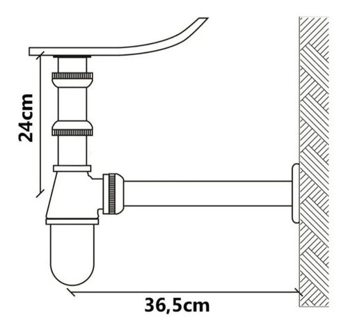 D'accord Siphon Bottle 1 - 1/4'' Drain Stainless Steel 2