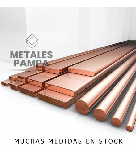 Rectangular Copper Bar 40x4mm X 200mm by Metales Pampa 2