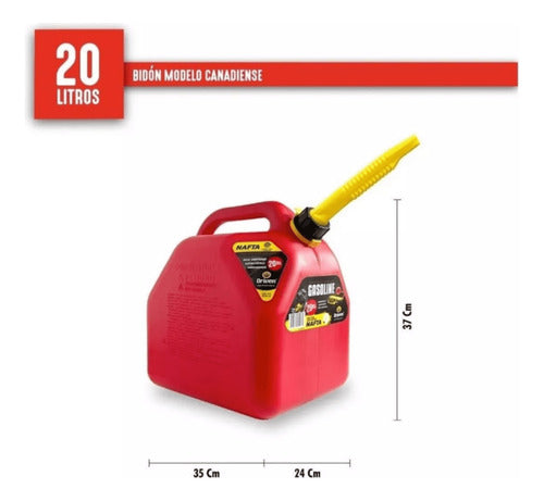Red Fuel Canister 20 Liters Homologated Driven 1