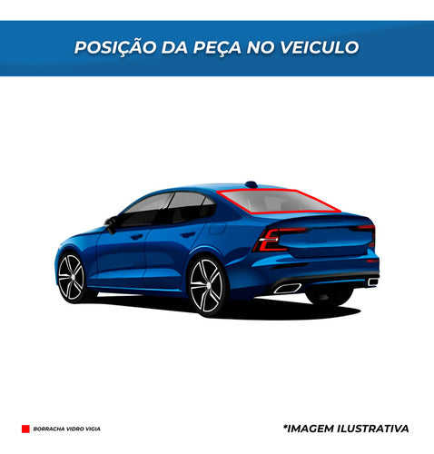 Borracha Vedação Vidro Traseiro Vigia Hb20 Sedan 2013 A 2019 3