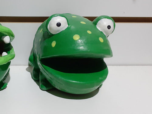 Hand Puppet Frog Thick Rubber Garden Toy Green 2